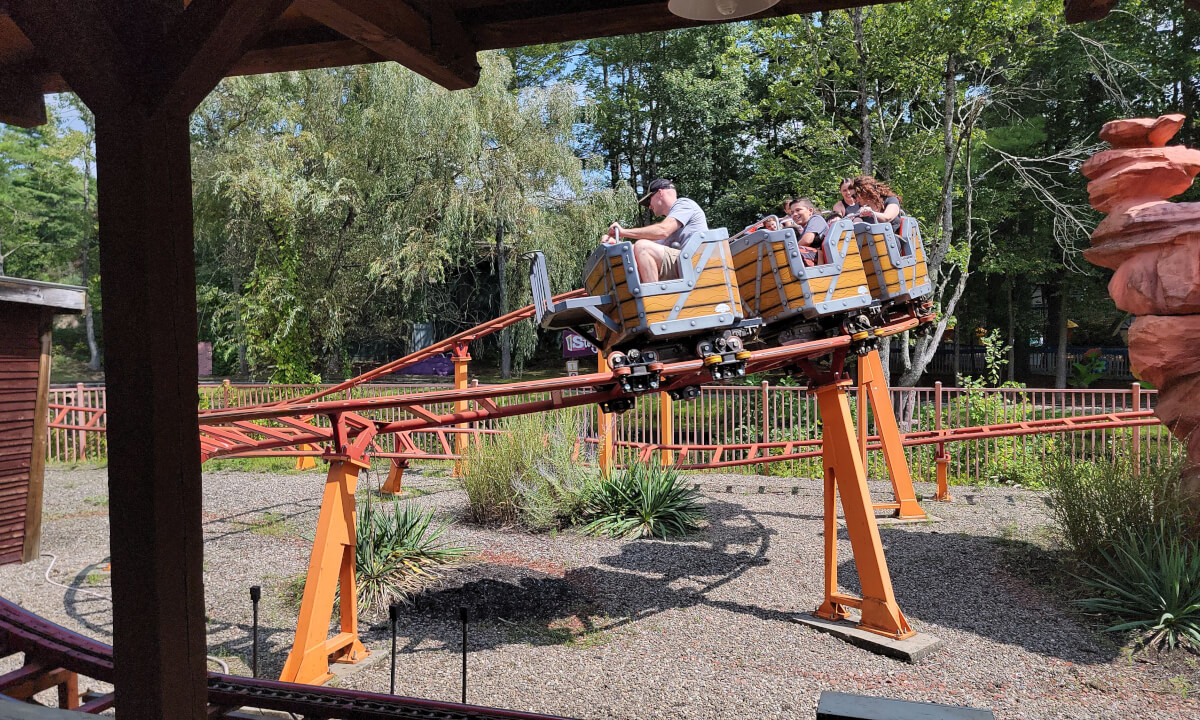 Frankie's Mine Train Rollercoaster at Six Flags Great Escape