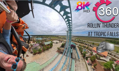 VR 360º Rollin' Thunder Rollercoaster at Tropic Falls at OWA