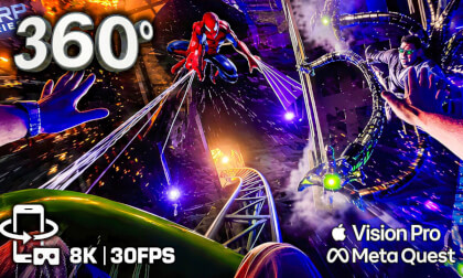 🕷️ WORLD'S ONLY Official MARVEL SPIDER-MAN Roller Coaster 🟥 8K 360 HDR epic VR POV - IMG Dubai - Quest 3 - Vision Pro
