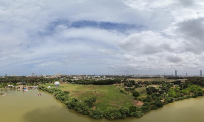 Hayarkon Park Tel-Aviv Israel 360 from drone