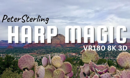 Harp Magic - Peter Sterling in Sedona AZ playing his amazing harp! VR180 3D