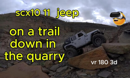 scx10 11 jeep in the quarry 3d