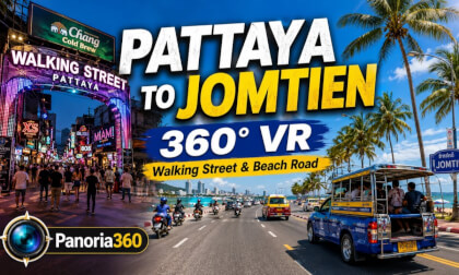 Pattaya Walking Street to Jomtien 360° VR | Thailand Ride & Walk