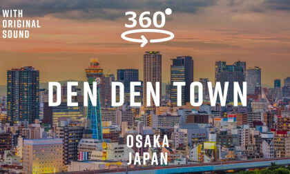 Den Den Town – Osaka, Japan 🇯🇵 | 360° Walking Tour | Original Sound