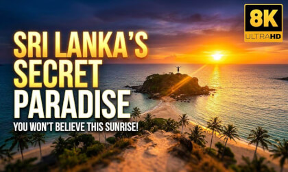 Golden Sunrise at Parrot Rock 🌅 | Mirissa, Sri Lanka | 8K Timelapse