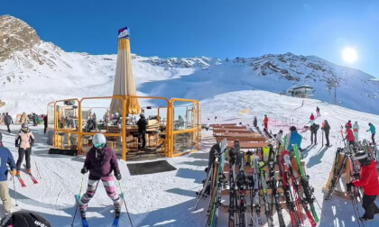 Wurmkogelhütte to Top Wurmkogl 2 ski lift Wurmkoglbahn Gurgl Ötztal Hochgurgl Austria Österrich snow