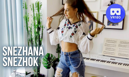 Snezhana Snezhok dancing and shooting TikTok videos Snezhana Snezhok dancing and shooting TikTok videos