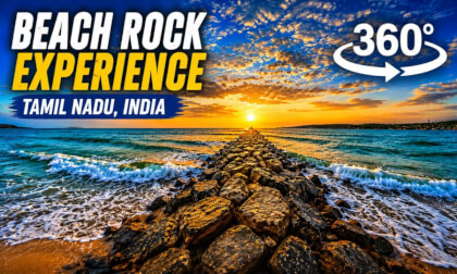 Beach Rock Experience in Tamil Nadu, India 🇮🇳 | 8K 360 VR