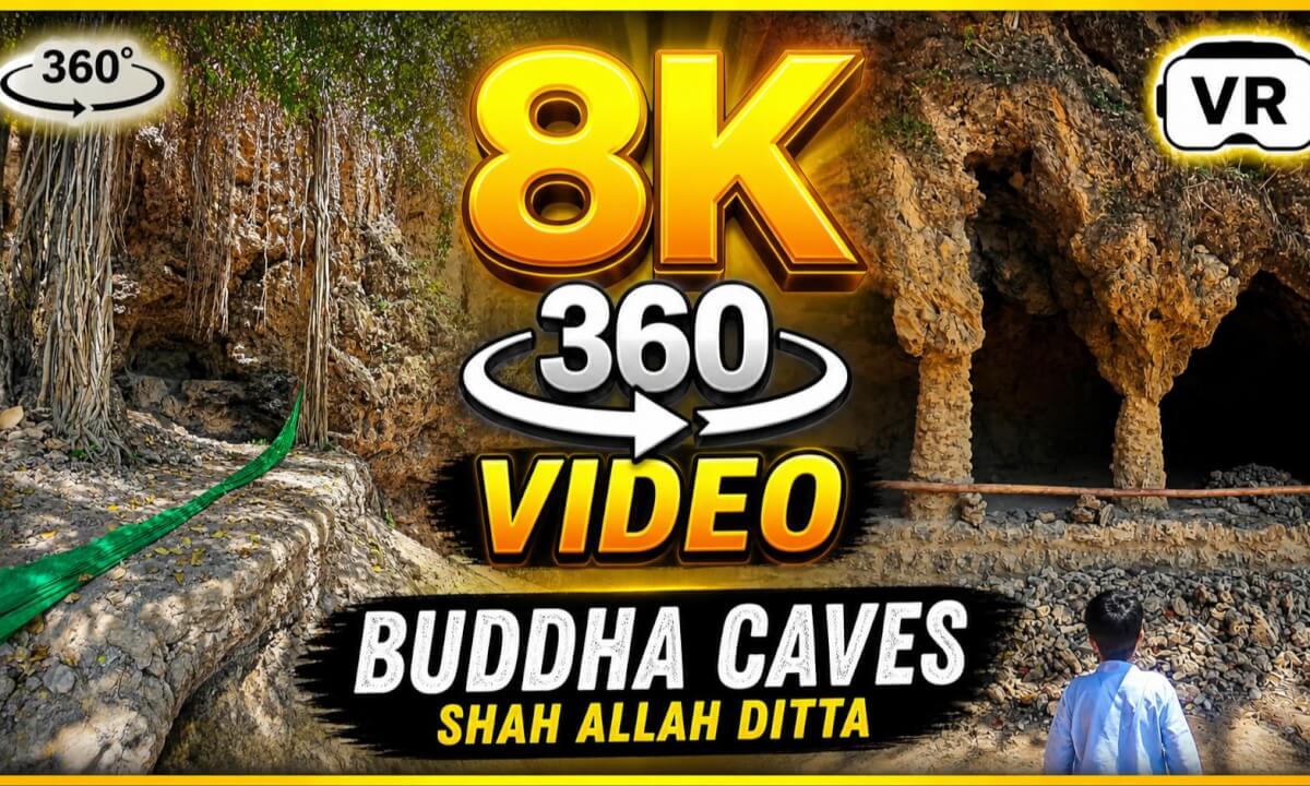 Buddha Caves (400BC) Pakistan | 8K 360 Video