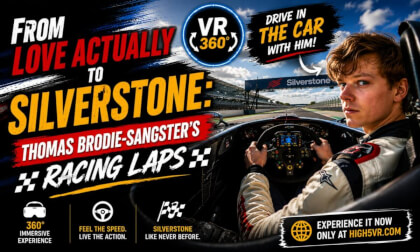 Thomas Brodie-Sangster – In Car Action at Silverstone VR Hot Lap Experience