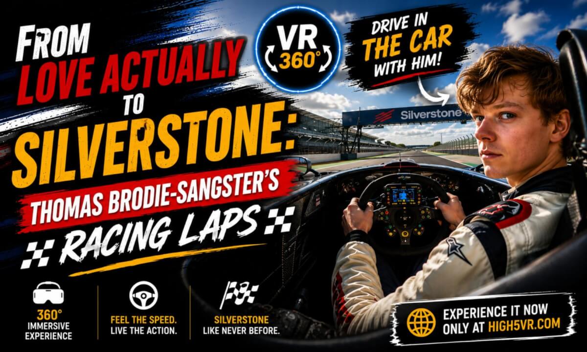 Thomas Brodie-Sangster – In Car Action at Silverstone VR Hot Lap Experience