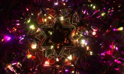 Trippy Travel Kaleido Scope Light with Futuristic Experimental Music