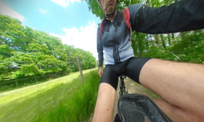 Qoocam 3D VR  test cam in mountain bike