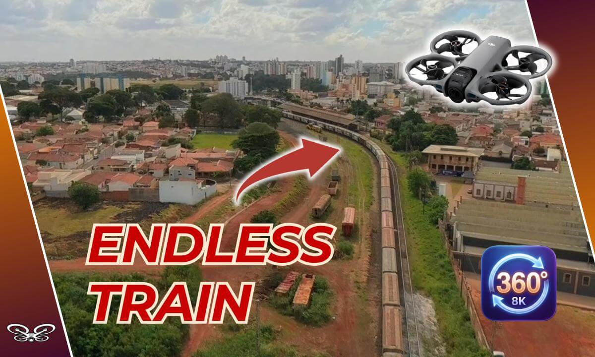 8K VR 360 FPV Drone: Endless 3KM Cargo Train Journey