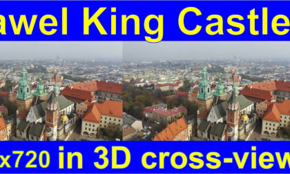 Wawel Royal Castle, Kraków  in 3D side-by-side cross-view "by angel's eyes - iXYt" as VR or TR Wawel Royal Castle, Kraków  in 3D side-by-side cross-view "by angel's eyes - iXYt" as VR or TR