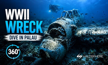 Hidden WWII Wreck Dive in Palau 16K 3D 360°
