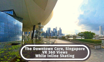 Views of Singapore Center While Inline Skating