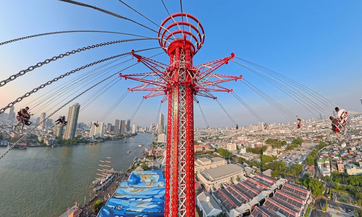 Sky Flyers - Full Speed Mode 360° POV | Asiatique the Riverfront 2026 | Funtime 135 m. Star Flyer