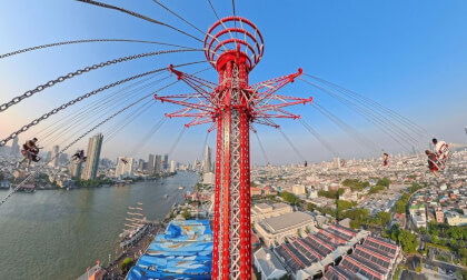 Sky Flyers - Full Speed Mode 360° POV | Asiatique the Riverfront 2026 | Funtime 135 m. Star Flyer