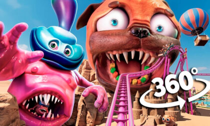 360° DARK PALS Roller Coaster Ride in VR 8K