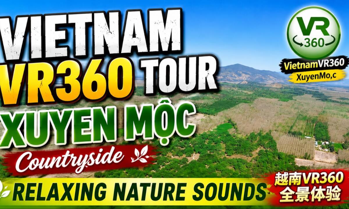 Vietnam VR360 Tour | Xuyên Mộc Countryside 越南乡村VR360体验 | Relaxing Nature Sounds