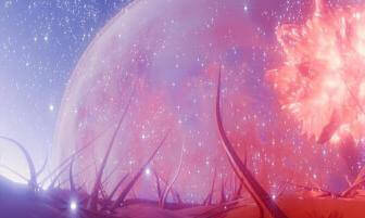 Alien planet relaxing animation