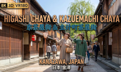 8K3D VR180 | Japan Kanazawa Chaya Districts: A Timeless Walk | 日本金泽茶屋街：时光缓流的侧影