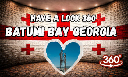 DB Travel Club 📸 – Have a Look 360 🎥Ali & Nino Statue Night Walk | Batumi Dock + Ferris Wheel