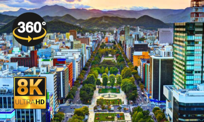 Sapporo City, Japan | 360º 8K The calm heart of Hokkaido