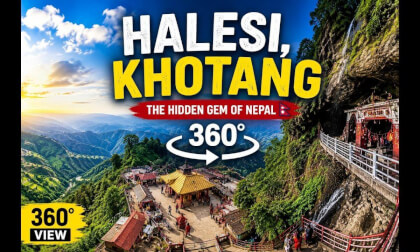 360° View of Market near Halesi, Khotang - Breathtaking Nepal Scenery 🌄
