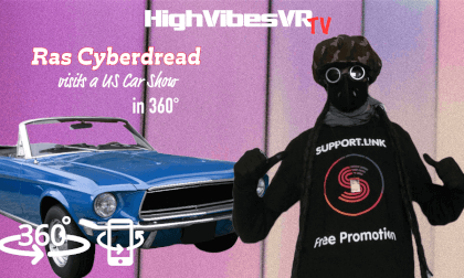 Ras Cyberdread visits a US CAR SHOW in 3D in #France VR Video Ras Cyberdread visits a US CAR SHOW in 3D in #France VR