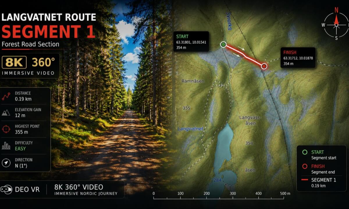 Norway Forest Road in 8K | Langvatnet Route – Segment 1 | Nordic Ambient Drive