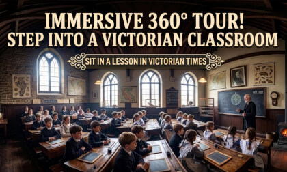 Immersive 360° Tour: Sit in a Lesson in Victorian Times! (AI vs. Beamish Museum)