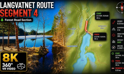 8K 360 VR Norway | Langvatnet Route – Segment 4 | Forest Road & Lakeside Trail