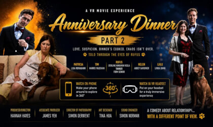 Anniversary Dinner Part 2 is a fun, 360-degree romp that examines a marital misunderstanding from the POV of Rufus the dog