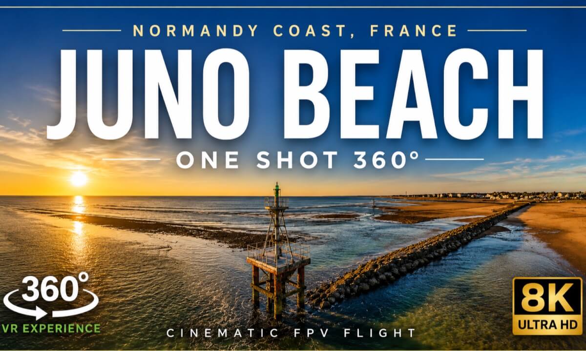 Juno Beach at Sunset – Cinematic One Shot FPV | 8K VR360