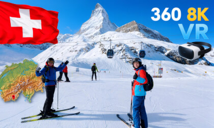 Epic VR Ski Descent: Klein Matterhorn to Zermatt 🇨🇭 | Matterhorn Glacier Paradise