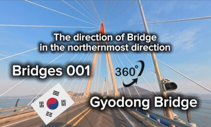 [360/Br.] The direction of Gyodong Bridge in the northernmost direction