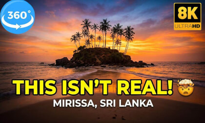 Experience Parrot Rock Sunset 🌅 | Mirissa Sri Lanka | 8K VR Walking Tour