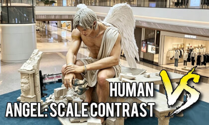 Angel Fall in Shanghai | A Mesmerizing Encounter | Fascinated by the 10m Giant Angel Sculpture