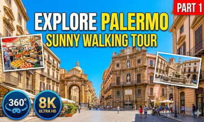Exploring Beautiful  Sicily - Palermo part.1 - 8K 360° VR