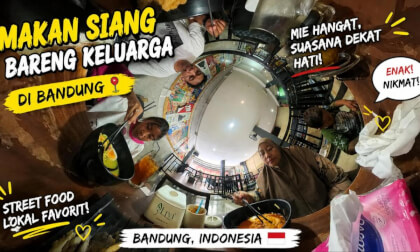 Family Lunch in Bandung, Indonesia | Local Street Food Experience in VR 360