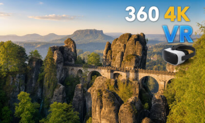 VR Walk Through Saxon Switzerland & Bohemian Switzerland 🇩🇪 🇨🇿 | Bastei, Schrammtor & Pravčická Gate
