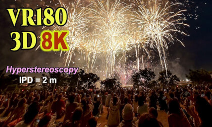 (Long ver.) Tokyo Adachi FireWorks 2026 , IPD 2m Hyper-stereoscopic 3D in Tokyo , JAPAN