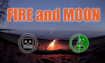 Fire and Moon | VR180 Nature Experience | 8K | Relaxation