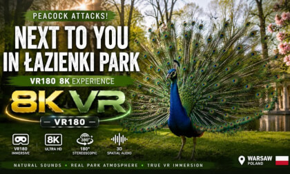 Peacock ATTACKS Right Next to You 🦚 Insane Close-Up | VR180 8K
