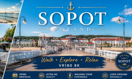 Sopot Pier & Streets 🇵🇱 Beautiful Seaside Walk | VR180 8K