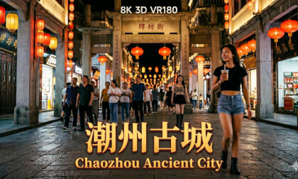 8K3D VR180 | Lantern-Lit Whispers of Chaozhou Ancient City | 华灯古韵：夜漫潮州古城