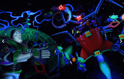 360º Ride on Buzz Lightyear Astro Blaster at The Magic Kingdom