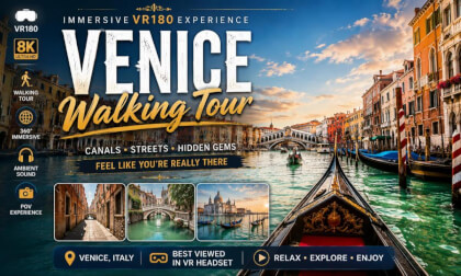 Venice Walking Tour Part 1 🇮🇹 Canals, Hidden Streets & Bridges  VR180 8K